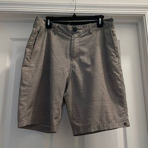 $ Quiksilver Mens Flat Front Casual Shorts Size 34 Gray